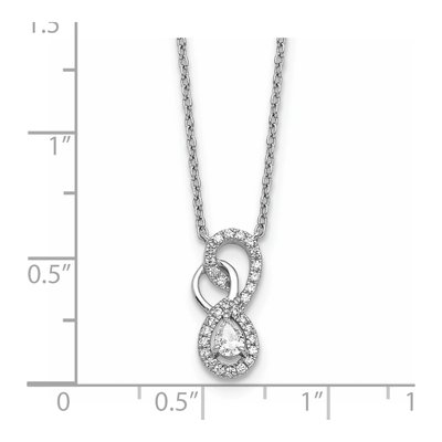 14K White Gold 1/4 ct tw Diamond Fancy Infinity Necklace – view 5