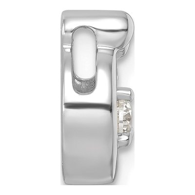 14K White Gold Wg Birthstone Dia Mother Child Slide Pendant – view 3