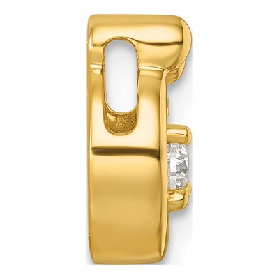 14K Yellow Gold Birthstone Dia Mother Child Slide Pendant – view 3
