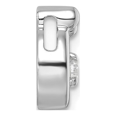 14K White Gold Wg Birthstone Dia Mother Child Slide Pendant – view 3