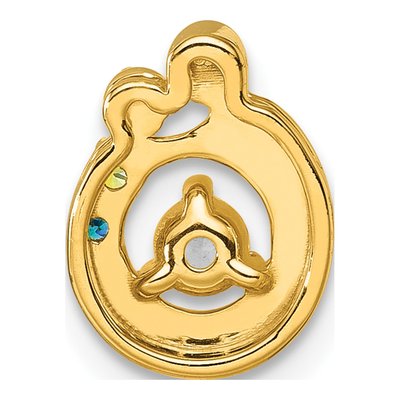 14K Yellow Gold Mother Child Slide Pendant – view 4