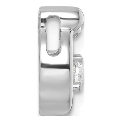 14K White Gold Wg Birthstone Dia Mother Child Slide Pendant – view 3