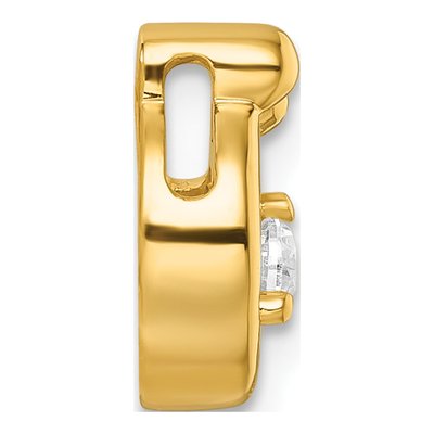 14K Yellow Gold Birthstone Dia Mother Child Slide Pendant – view 3
