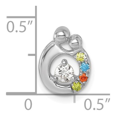 14K White Gold Mother's Slide Pendant – view 5