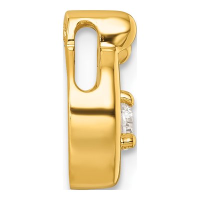 14K Yellow Gold Birthstone Dia Mother Child Slide Pendant – view 3