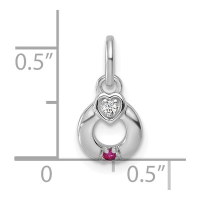 14K White Gold Wg Dia Heart Pendant – view 5