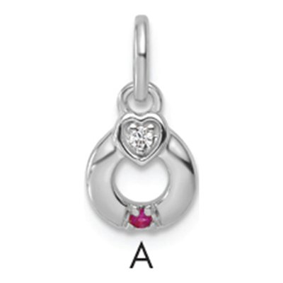 14K White Gold Wg Dia Heart Pendant