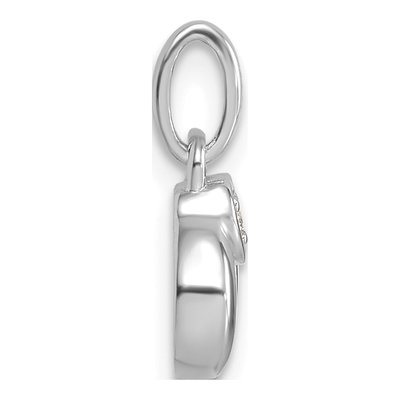 14K White Gold Wg Dia Heart Pendant – view 3