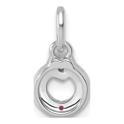 14K White Gold Wg Dia Heart Pendant – view 4