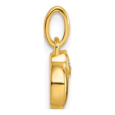 14K Yellow Gold Heart Mother's Pendant – view 3