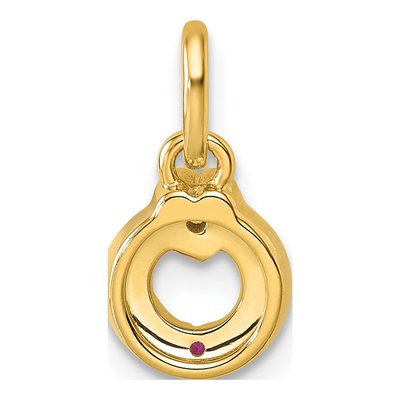 14K Yellow Gold Dia Heart Pendant – view 4