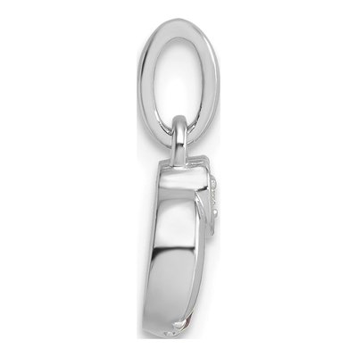 14K White Gold Heart Mother's Pendant – view 3