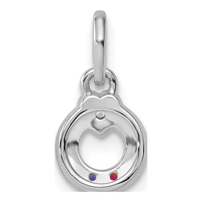 14K White Gold Wg Dia Heart Pendant – view 4