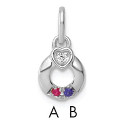 14K White Gold Wg Dia Heart Pendant