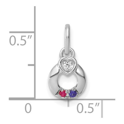 14K White Gold Wg Dia Heart Pendant – view 5