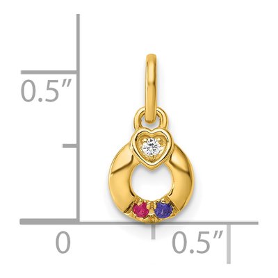 14K Yellow Gold Dia Heart Pendant – view 5