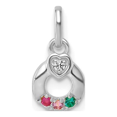 14K White Gold Wg Dia Heart Pendant – view 2