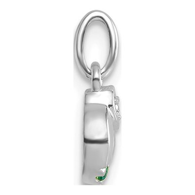 14K White Gold Wg Dia Heart Pendant – view 3