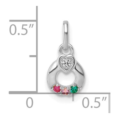 14K White Gold Wg Dia Heart Pendant – view 5