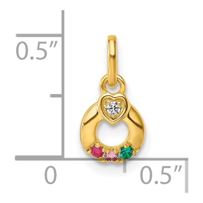 14K Yellow Gold Dia Heart Pendant – view 5