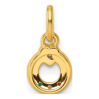 14K Yellow Gold Dia Heart Pendant – view 4