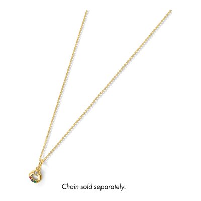 14K Yellow Gold Dia Heart Pendant – view 7