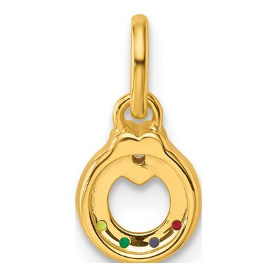 14K Yellow Gold Dia Heart Pendant – view 4