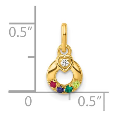 14K Yellow Gold Dia Heart Pendant – view 5