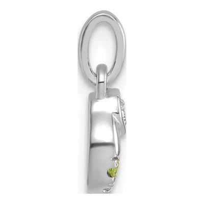 14K White Gold Wg Dia Heart Pendant – view 3