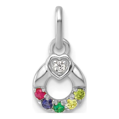 14K White Gold Wg Dia Heart Pendant – view 2