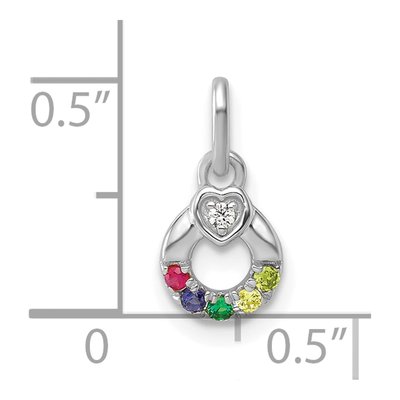 14K White Gold Wg Dia Heart Pendant – view 5