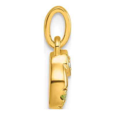 14K Yellow Gold Heart Mother's Pendant – view 3