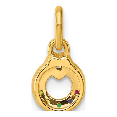 14K Yellow Gold Dia Heart Pendant – view 4