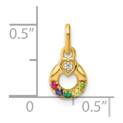 14K Yellow Gold Dia Heart Pendant – view 5