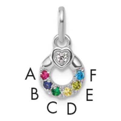 14K White Gold Wg Dia Heart Pendant