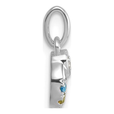 14K White Gold Wg Dia Heart Pendant – view 3
