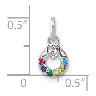 14K White Gold Wg Dia Heart Pendant – view 5