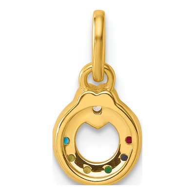 14K Yellow Gold Dia Heart Pendant – view 4