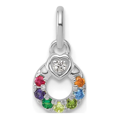 14K White Gold Wg Dia Heart Pendant – view 2