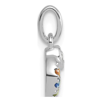 14K White Gold Wg Dia Heart Pendant – view 3