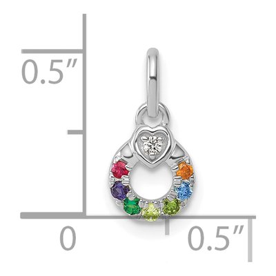 14K White Gold Wg Dia Heart Pendant – view 5