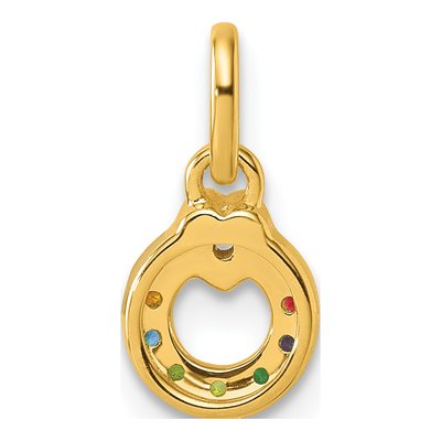 14K Yellow Gold Dia Heart Pendant – view 4