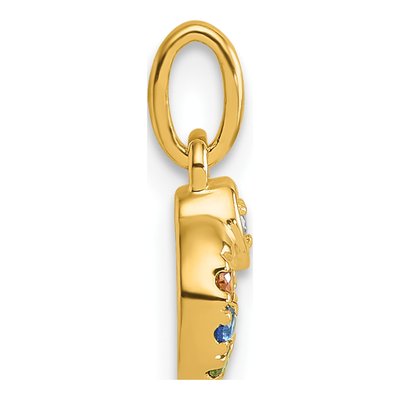14K Yellow Gold Dia Heart Pendant – view 3