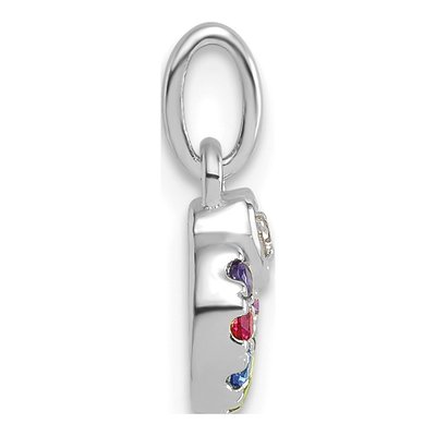 14K White Gold Wg Dia Heart Pendant – view 3