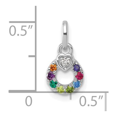 14K White Gold Wg Dia Heart Pendant – view 5