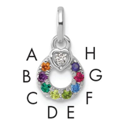 14K White Gold Wg Dia Heart Pendant