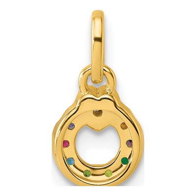 14K Yellow Gold Dia Heart Pendant – view 4