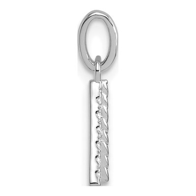 14K White Gold 1/20 ct tw Diamond Initial A Pendant – view 2