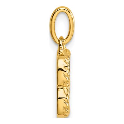 14K Yellow Gold 1/20 ct tw Diamond Initial B Pendant – view 2
