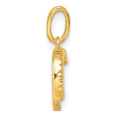 14K Yellow Gold 1/20 ct tw Diamond Initial C Pendant – view 2